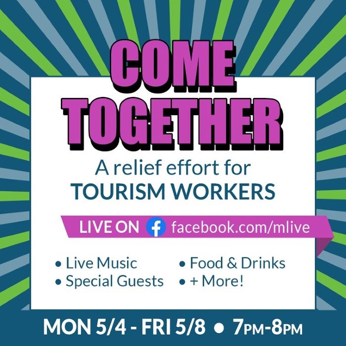 Graphic Design with event information for