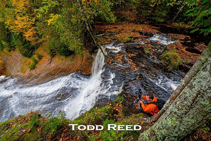 Photographing at the Laughing Whitefish Falls